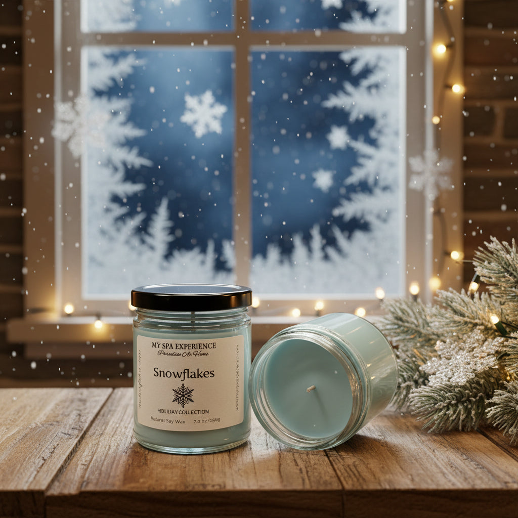 Snowflakes Candle